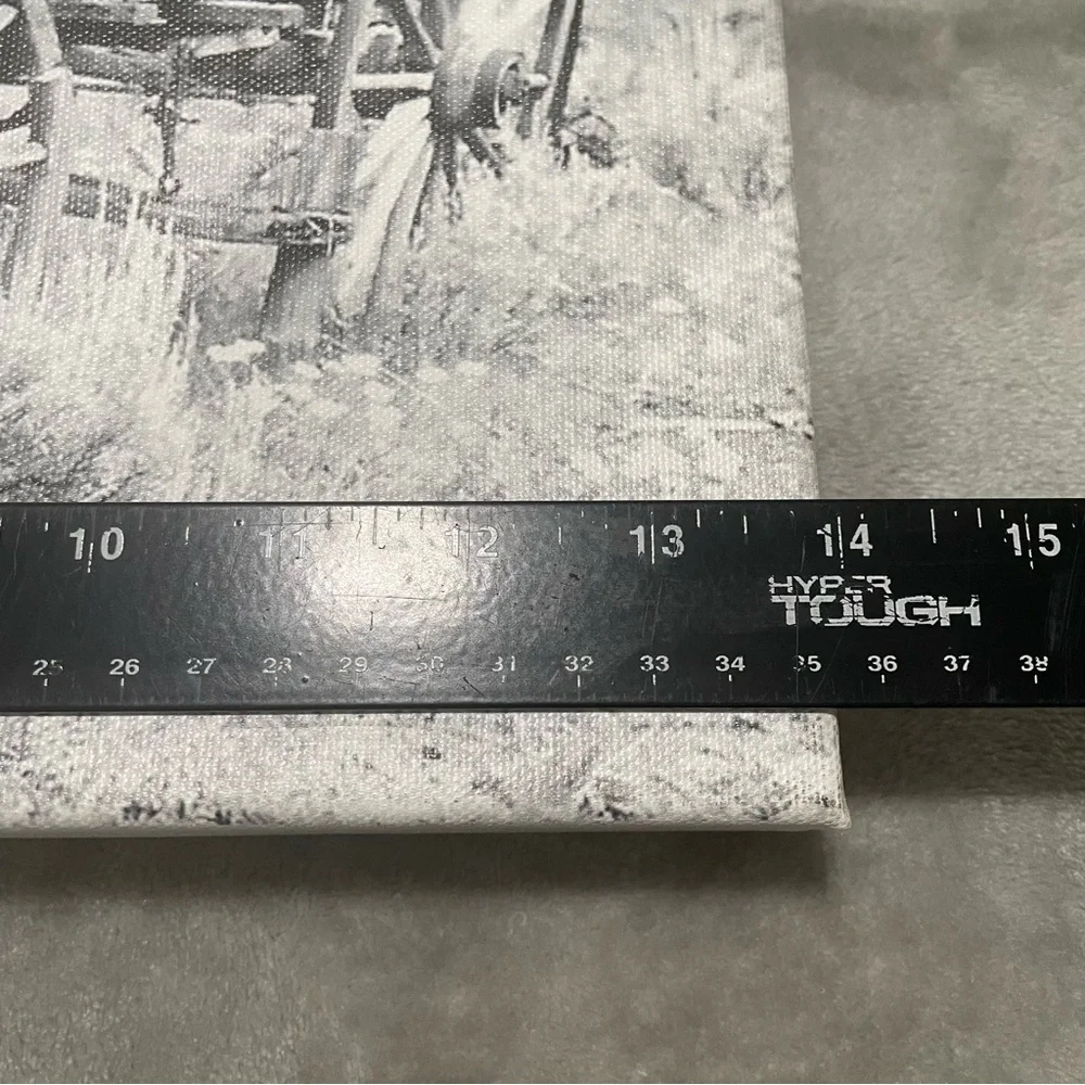 CafePress Vintage Farmhouse Canvas Art 11x14 Set of 2 Truck Wagon Black White